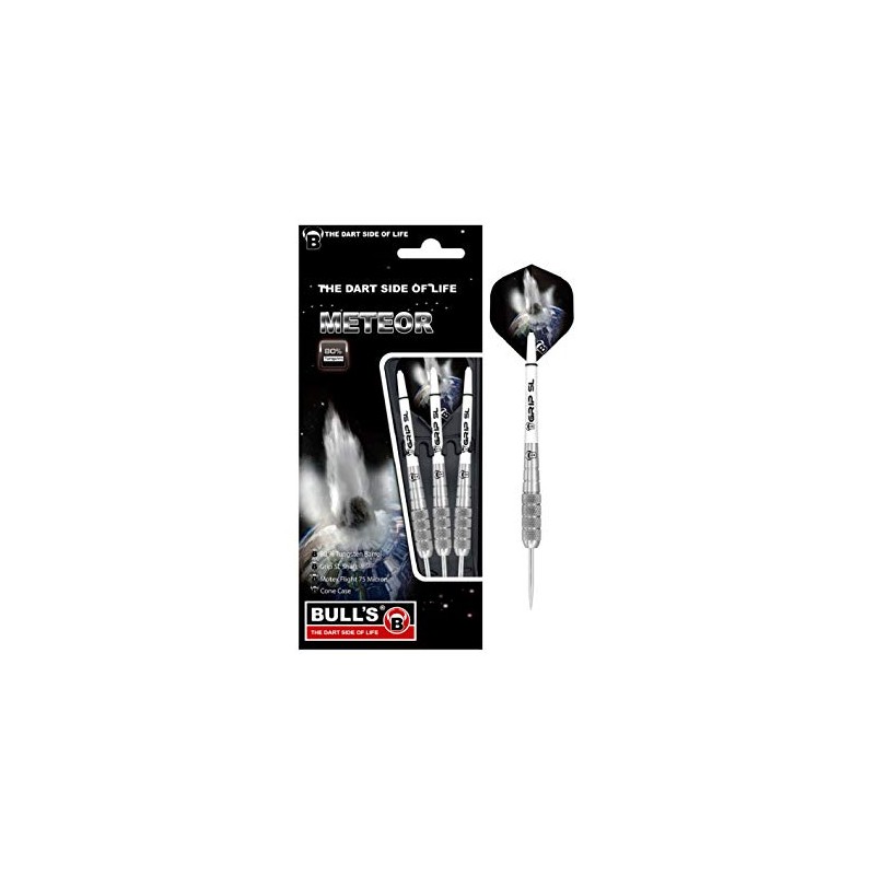 Bulls Unisex_Adult 26g Meteor Mt10 Steel Dart 26 g, Silver/White
