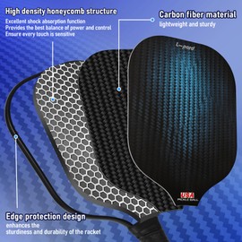 Enmpnornb Premium Pickleball Set - Carbon Fiber Material -Includes 2 Pickleball Paddles, Perfect for Men and Women - Ideal Pickleball Gifts for Players