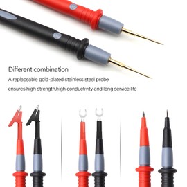 SNAKOL 22-Piece Multimeter Test Lead Kit, Back Probe Test Leads,Multimeter Probes,Test Leads with Alligator Clips, Replaceable Gold-Plated Probes,Soft Silicone Wire ，for Digital Multi Tester
