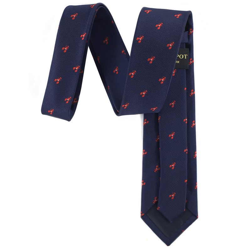MENDEPOT - Corbata con diseño de langosta, color rojo y