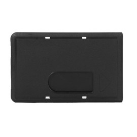 Waizmann.IDeaS® 1 x Protective Cover Card Case Bank Card Case EC Cards Plastic Cards Credit Cards Polycarbonate Thumb Slot, black f. 1 card 5x, Modern