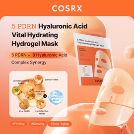 COSRX - Mascarilla de 5 PDRN Ácido Hialurónico Vital Hydrating Hydrogel Mask 3ea