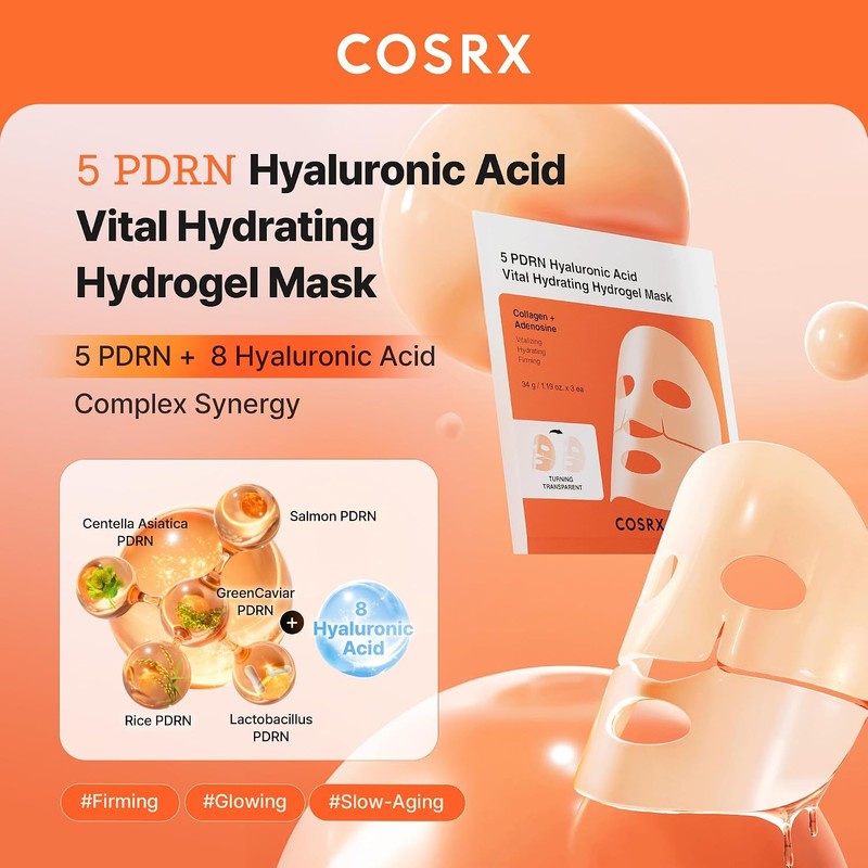 COSRX - Mascarilla de 5 PDRN Ácido Hialurónico Vital Hydrating