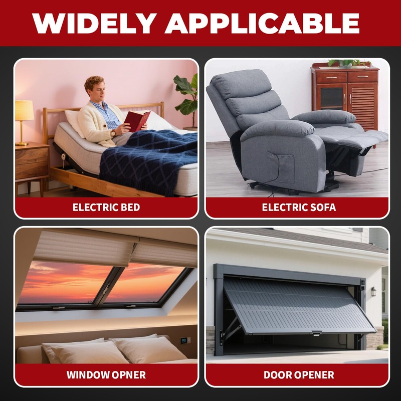 Nakkaa 30 Inch Linear Actuator Kit 12V Heavy Duty 440