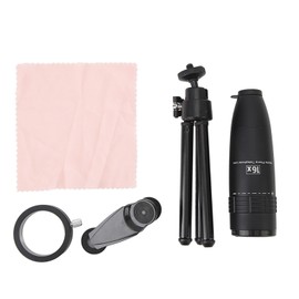 16X Phone Telephoto Lens Cell Phone Camera Lens Kit Multi Layer Coating with Tripod Universal for Smartphones Black