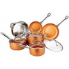 Copper Brand New 10 Piece Copper Non-Stick Kitchen Cookware Pan