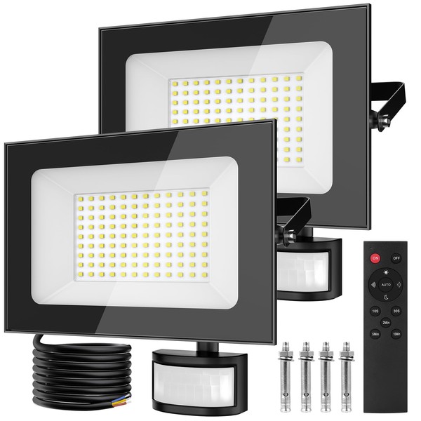 papasbox 100 W LED Spotlight with Motion Sensor Outdoor Light