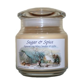 Sugar & Spice Natural Soy Wax Candles 16 Ounce (Gourmet Vanilla)