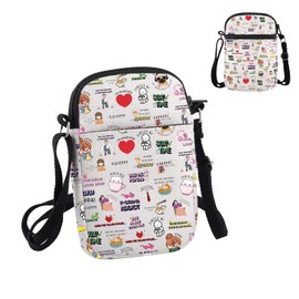 PWHAOO Korean Drama Lover Gift Kpop Kdrama Quotes Crossbody Bag K Drama Mom Travel Bag Korean Drama Addict Gift (Kpop Kdrama Quotes S)