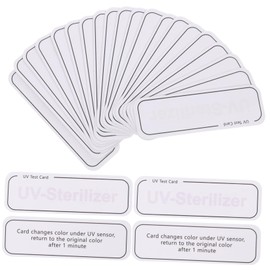 Outanaya 20pcs Uv Intensity Test Cards Ultraviolet Detection Indicators for Sunscreen Efficacy and Safety Reusable Test Paper for Outdoor Activities and Skin