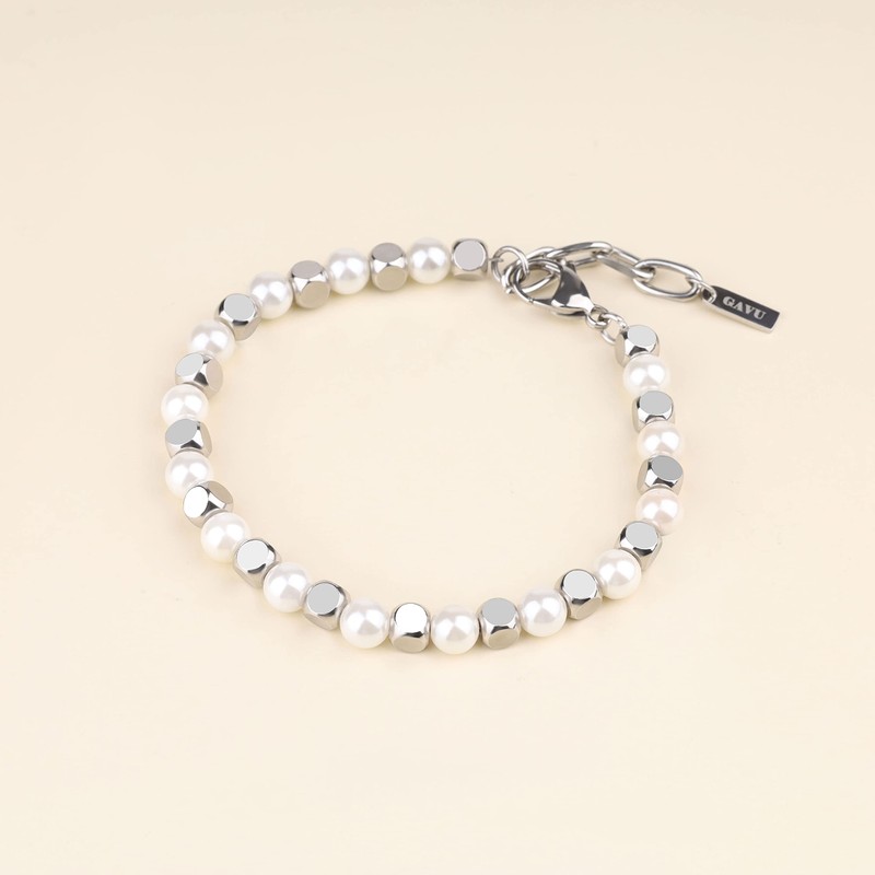 GAVU Simple Beaded Shell Pearl Bracelet for Men