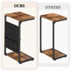 Vovonusy C-Shaped End Tables, TV Trays Set of 2, Small