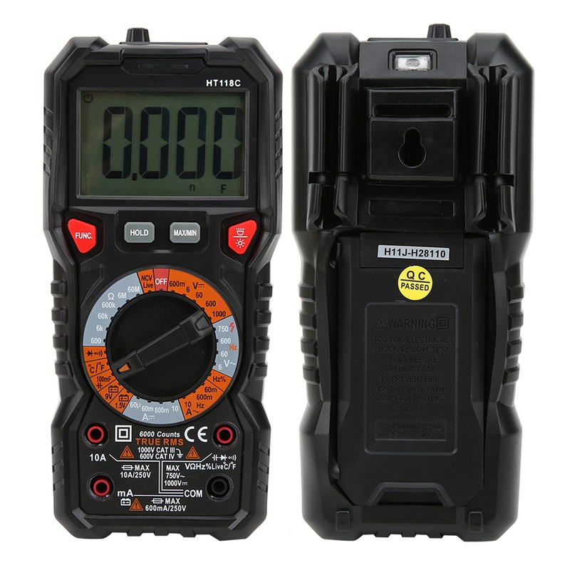 Multimeter Meter 6000 Count Digital Automatic Range True Effective Value