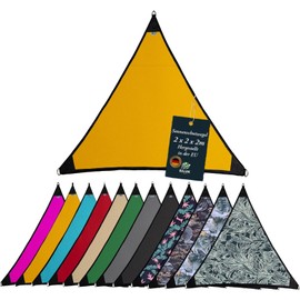 freigarten.de Awning Waterproof Sun Protection Garden with Attachments, Linen, 100% Protection from UV Rays (2 x 2 m, Yellow)