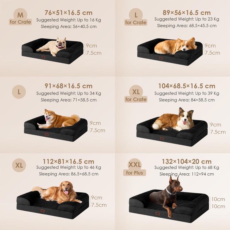 EHEYCIGA Orthopedic Dog Beds for Extra Large Dogs, Waterproof Memory