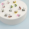 KASFREE Panda Plastic Earrings for Sensitive Ears