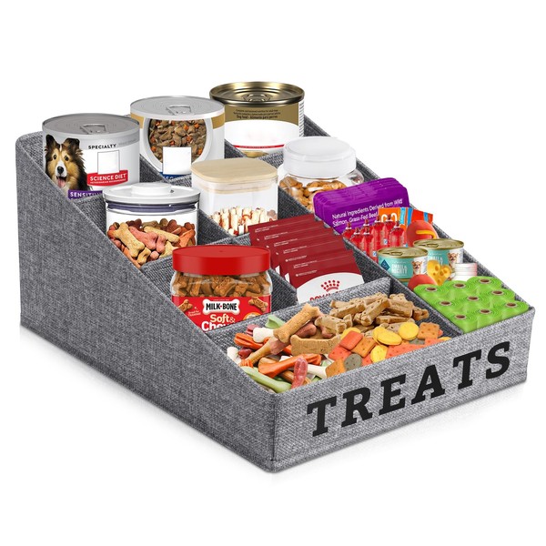 Lukeline Dog Treat Container Dog Storage Organizer Basket, Pet Treat