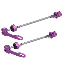 RiToEasysports Pack of 2 Quick Release Skewers, Ultralight Front & Rear Bike Quick Release Skewers for Mountain Bicycle, Bike Wheel Quick Release Skewers (Purple) Bicycle and Spare Parts Ride
