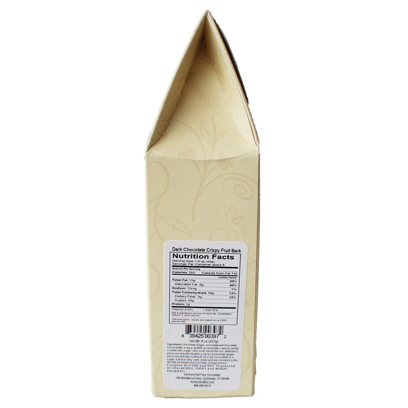 Vermont Nut Free Chocolates Crispy Fruit Bark (Dark Chocolate) 8