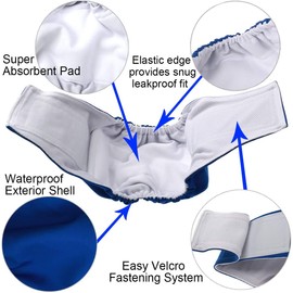 IN HAND Washable Male Dog Diapers(Pack of 3), Premium Reusable Belly Bands for Male Dogs, Durable Male Dog Belly Wrap, Comfy Doggie Diapers