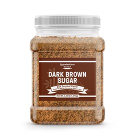 Unpretentious Dark Brown Sugar, Great for Baking, Rich Caramel Flavor, Sweetener (3.25 Pound)