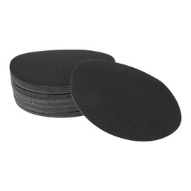 X AUTOHAUX Sandpaper Hook & Loop Sanding Sheets 180x180mm Black 120 Grit Round Efficient Grinding and Polishing Automobile Manufacturing and Repair Woodworking