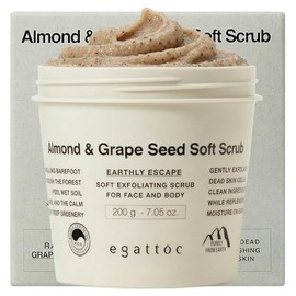Exfoliante corporal espumoso para piel seca, exfoliante de azúcar batida de almendras y semillas de uva, exfoliante nutritivo 2 en 1 para cara y cuerp