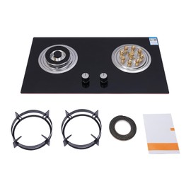 New Portable Gas Stove 2 Burner Propane Stove Portable Auto Ignition Gas Cooktop LPG with Tempered Glass for Indoor Outdoor Kitchen Apartments RV Camping