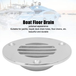 QANYEGN Boat Floor Deck Drain, Marine 316 Stainless Steel Deck Drainage Supplies, Deck Drain Cover for Yacht Kayak Deck Drainage or Bathroom