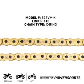 NICHE Drive Sprocket Chain Combo for Suzuki GSXR750 Front 17 Rear 43 Tooth 525VM-X X-Ring 110 Links