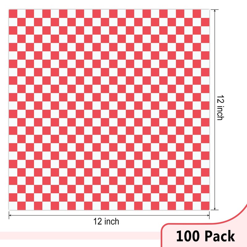EcoDispose 12 x 12 Inches Grease Proof Deli Paper Precut