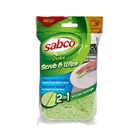 Sabco Duex Scrub and Wipe 2 In 1 Kitchen Sponge (Pack of 3)