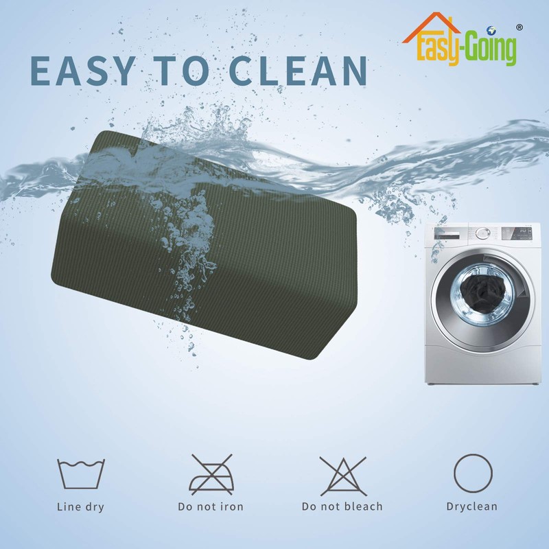 Easy-Going Funda otomana elástica fácil de Usar, Taburete de Almacenamiento