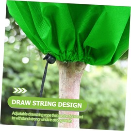 Mipcase 3pcs Frost Protection Bag Cold Plant Cover for Winter Plants Breathable Non Woven with Drawstring for Flowers Fruits Vegetable Protection