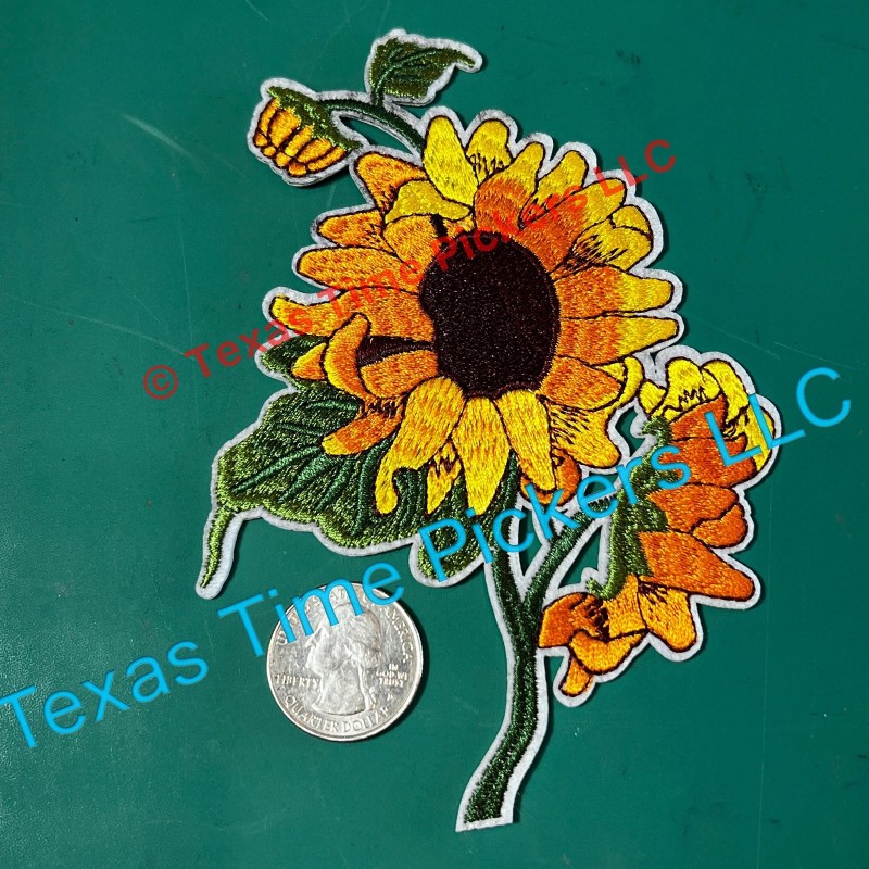 UB 🔥 BEAUTIFUL Sunflower Flower Embroidered Iron On Patch Summer