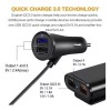 THE9SHOP Combo Cargador Para Auto 3.1a 2+2usb Ampliar Cable V8