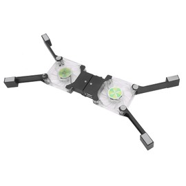 Computer Cooling Pad, Dual Fan Laptop Cooler LED Blue Light for Notebook (Black)