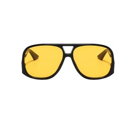 IKUVNA Retro Square Aviator Sunglasses for Women Men Oversized Trendy Style Vintage 70s Square Aviators Sun Glasses (Orange)