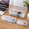 3-Pack Transparent Cable Organizer Storage Boxes with Lids and Dividers