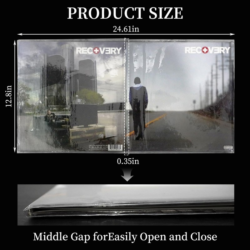 sdroceRyaM 12 Inch Gatefold Outer LP Sleeves PVC Material Vinyl