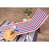 DII Stripe Beach Lounge Chair Towel with Fitted Top Pocket,