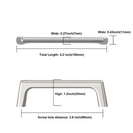Asidrama 10 Pack 3.75 Inch(96mm) Polished Chrome Cabinet Pulls Cabinet Handles Cupboard Handles Kitchen Cabinet Hardware for Cupboard Drawer Pulls