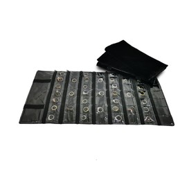 SCIKHEFT Travel Jewelry Roll Bag Portable Organizer Pouch With Grids&PVC Cover Storage Bags for Necklace, Bracelet, Bracelet,Ring, Badge, Pendant