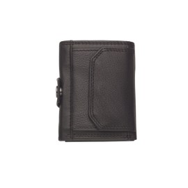 Josephine Osthoff Mini Wallet with Coin Compartment, RFID Credit Card Holder for Men and Women, Slim Wallet, 100% Genuine Leather, espresso, coin purse