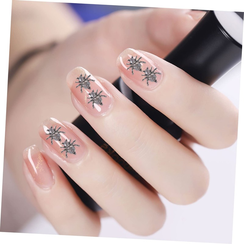 OHPHCALL Spider Nail Charms Metal Jewelry for Manicure Nail Gems