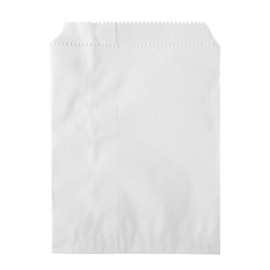 Restaurantware Bag Tek 7 x 5 Inch Sandwich Bags 25 Greaseproof Bakery Bags - Microwavable Disposable White Paper Lunch Bags For Cookes Sandwiches Candies Fries And Bread