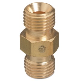 Western Enterprises 30, Hose Couplers, 200 Psi, Brass, B-Size, Oxygen, Male/Male Connection, 0.5 Length, B-Size/B-Size, Sold As 1 each