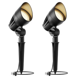 MALIBU Landscape Lighting Outdoor 50W Spotlight Waterproof Halogen Floodlight Low Voltage Lights 380Lumen Warm White with Stake for Garden Yard Pathway Lawn Driveway Outdoor Lighting 8301-9601