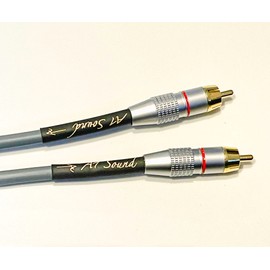 A1 Sound Van Damme Grey Ultra X Subwoofer Cable 6 Metre Single Length Terminated With Gold Plated RCA Phono Plugs.