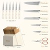 Knife Set,Astercook Kitchen Knife Set with Block 14-Piece Full Tang